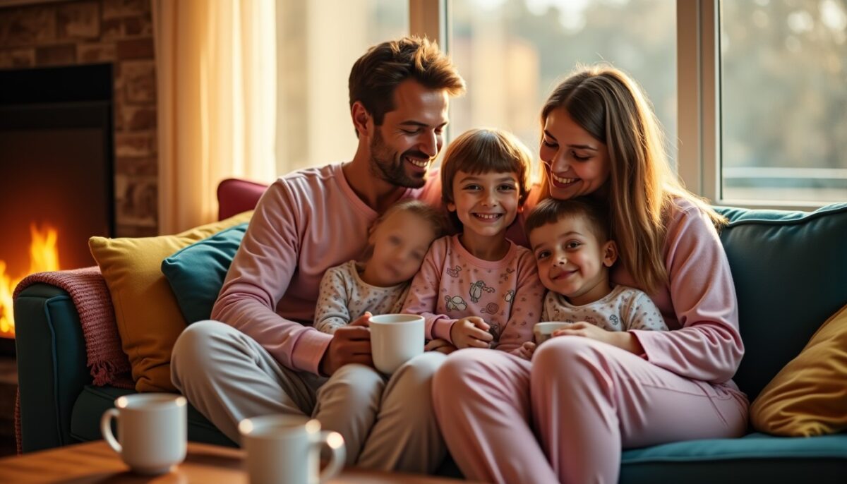 Pyjamas assortis en famille : le duo parfait entre bien-être et convivialité