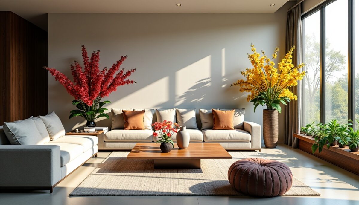 Comment intégrer des fleurs pour dynamiser la décoration moderne de votre intérieur avec éclat et fraîcheur