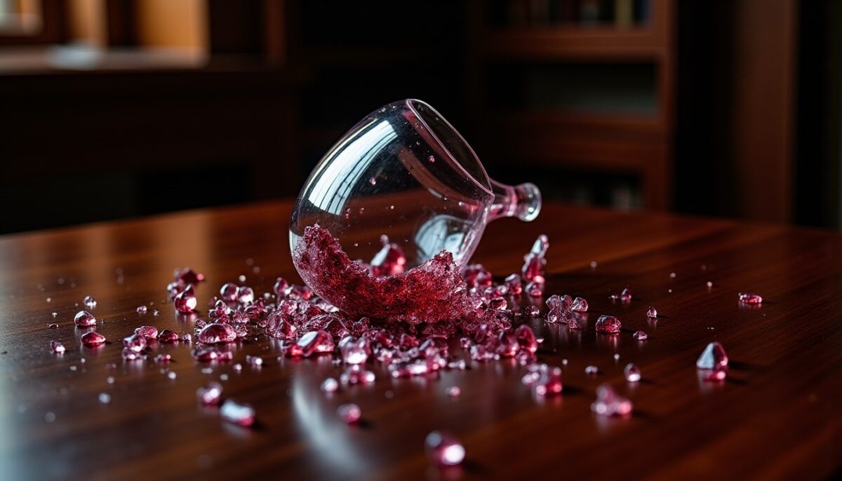 Verre de vin brisé : découvrez sa signification spirituelle et ses messages cachés